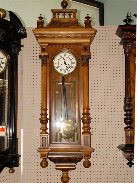 Appraisal: A Gustav Becker Vienna Regulator Fuchs Clock c - in