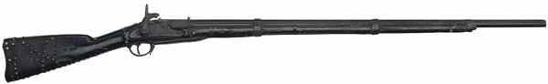 Appraisal: Indian-Used Rifled-Musket cal smoothbore '' round barrel Stock is ornamented