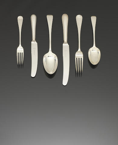 Appraisal: A Victorian silver Old English pattern flatware service marks for