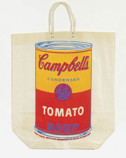 Appraisal: ANDY WARHOL Campbell's Soup Can on Shopping Bag Color screenprint