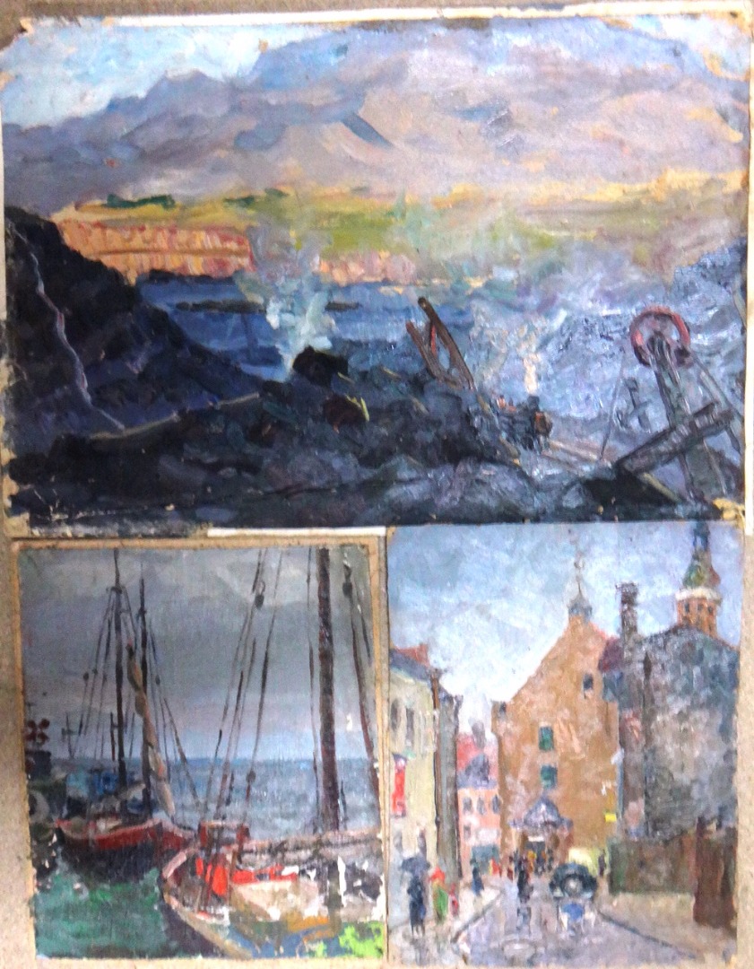 Appraisal: A group of five th century Russian oils including an