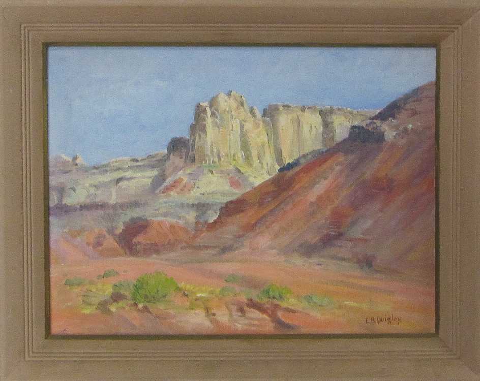 Appraisal: EDWARD B QUIGLEY OIL ON BOARD OREGON - Near Hanksville