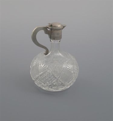 Appraisal: An early th century Russian mounted cut glass spirit decanter