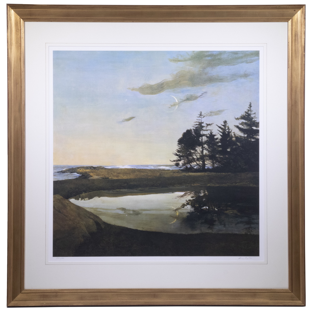 Appraisal: ANDREW WYETH PA ME - Jupiter collotype pencil signed and