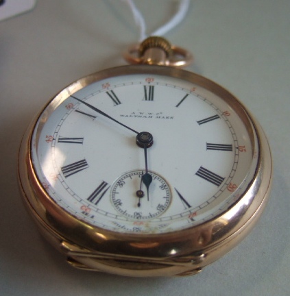 Appraisal: A gentleman's gold cased keyless wind openfaced pocket watch the