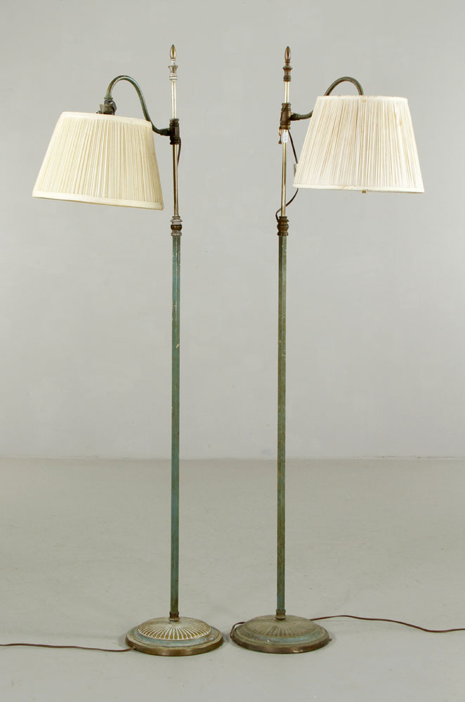 Appraisal: - Pr th C Floor Lamps Pair of early th