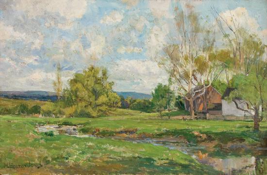 Appraisal: HUGH BOLTON JONES American - Barns in a Summer Landscape