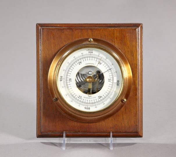 Appraisal: American Brass and Mahogany Barometer by Taylor Rochester New York