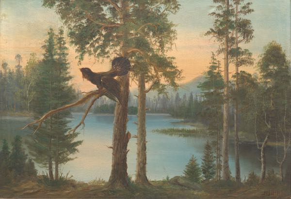 Appraisal: CONTINENTAL SCHOOL TH CENTURY x Wilderness Oil on canvas unidentified