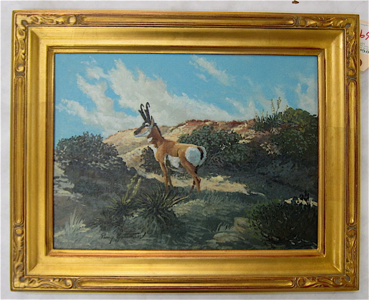 Appraisal: TERRY BATEMAN OIL ON CANVAS Montana born Antelope in desert