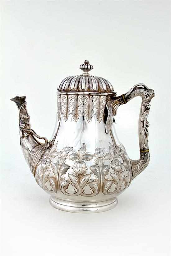 Appraisal: Fine Duhme Co sterling coffeepot Ohio circa - melon finial