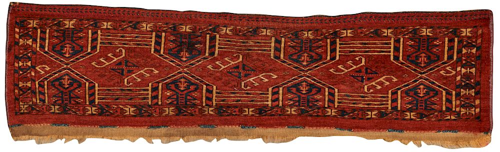 Appraisal: Turkoman Torba late th century ft in x in Turkoman