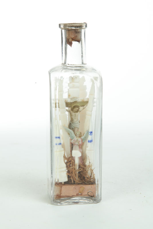 Appraisal: BOTTLE WHIMSEY European late th-early th century glass possibly ivory