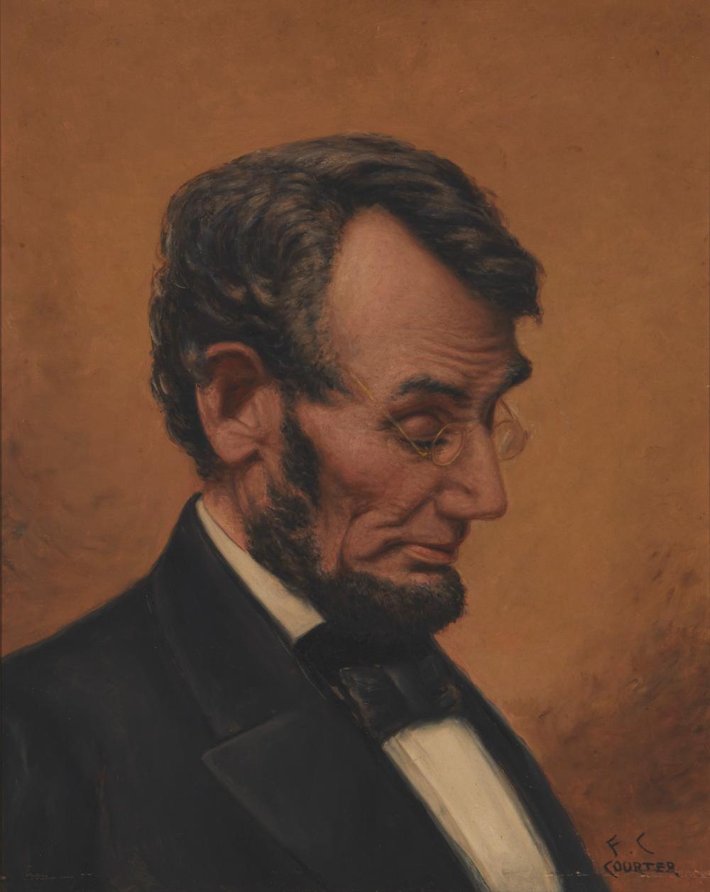 Appraisal: Franklin C Courter - American Portrait of Abraham Lincoln Oil