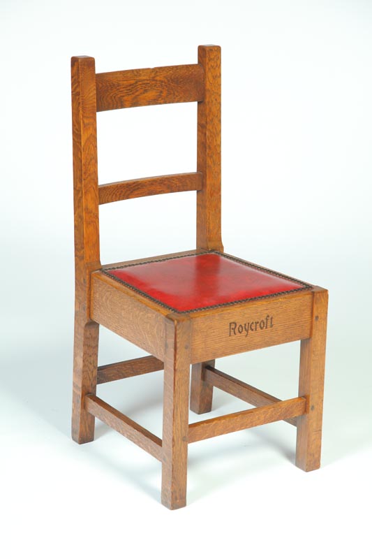 Appraisal: 'ROYCROFT'' ARTS CRAFTS SIDE CHAIR American early th century quarter