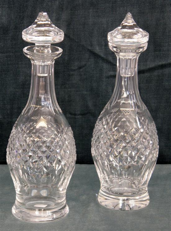 Appraisal: Near pair of cut glass decanters and stoppers of baluster