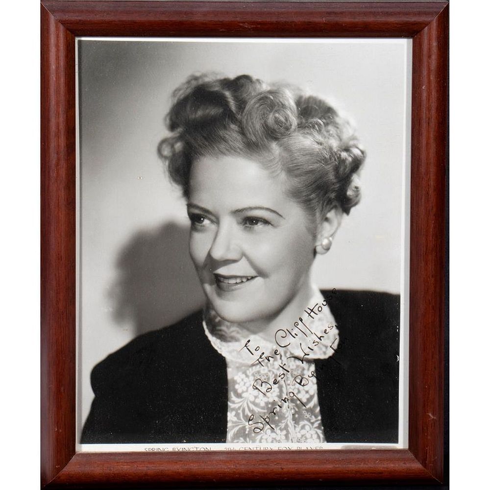 Appraisal: Spring Byington Original autographed inscribed photograph Size x Condition Showing