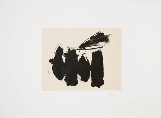 Appraisal: Robert Motherwell - spanish elegy b b lithograph - signed