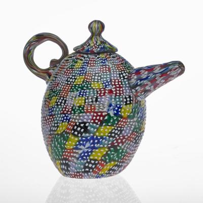 Appraisal: RICHARD MARQUIS Rare granulare murrine teapot Condition Report