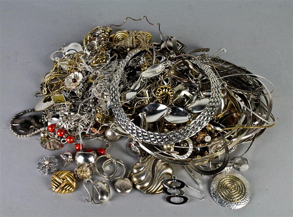 Appraisal: STERLING SILVER JEWELRY TROY OUNCES to include rings bracelets necklaces