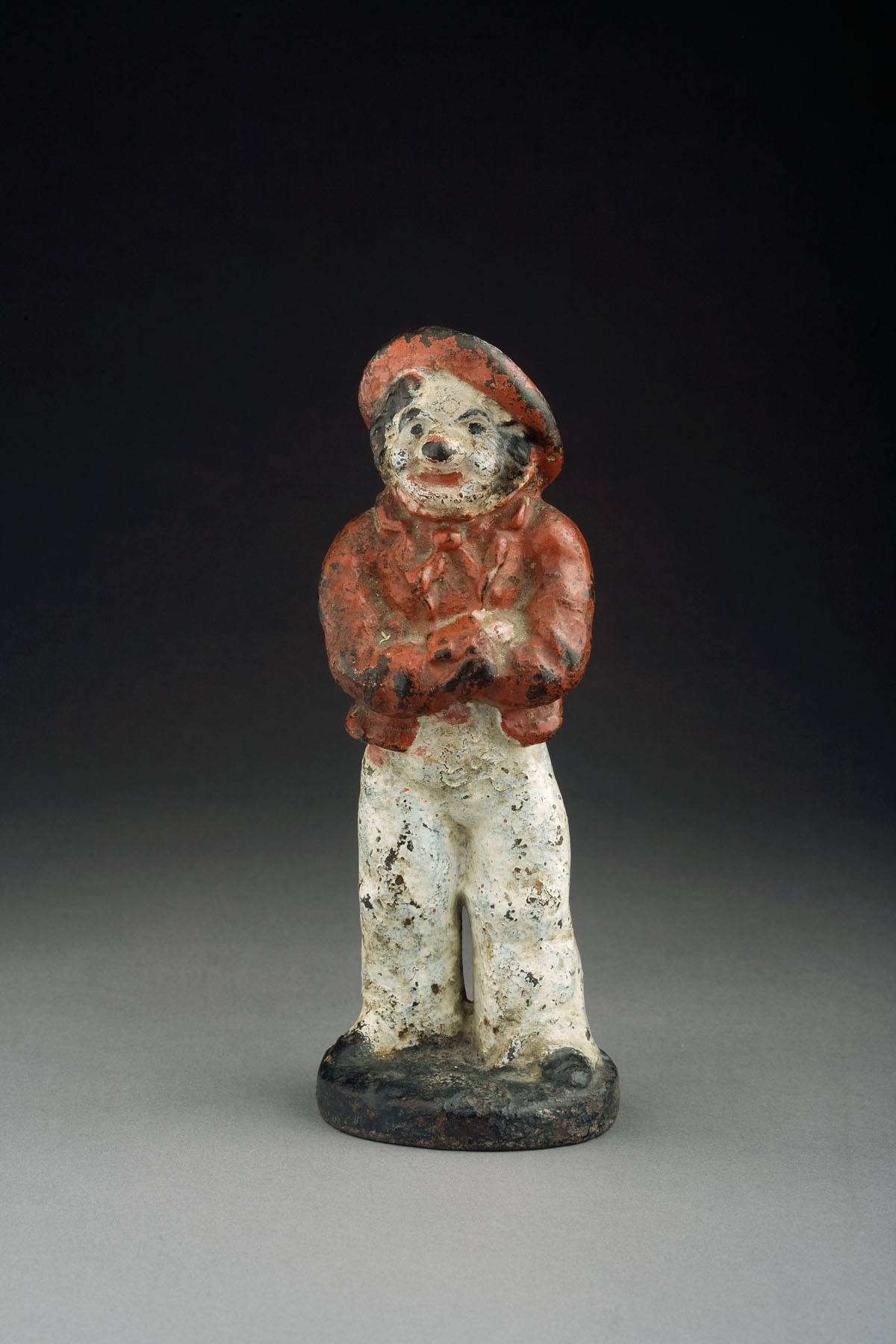 Appraisal: ENGLISH PAINTED CAST-IRON FIGURAL DOORSTOP OF A VENETIAN OARSMAN JACQUES