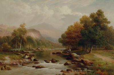 Appraisal: WILLIAM HENRY MANDER In the Lledr Valley North Wales signed