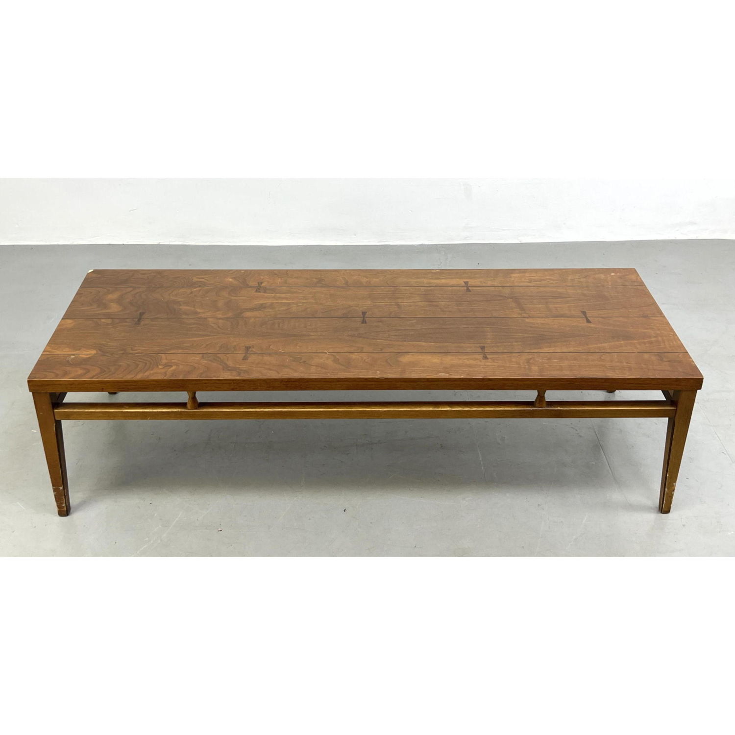 Appraisal: Lane Tuxedo Coffee Table American Modern Table Dimensions H inches