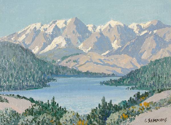 Appraisal: Carl Sammons American - High Sierra Silver Lake signed 'C