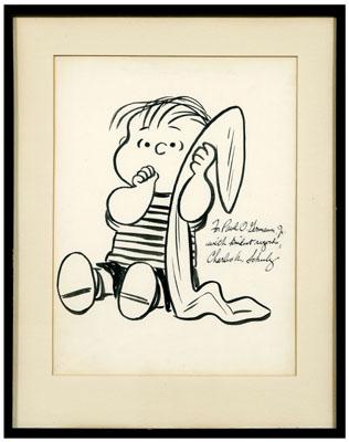 Appraisal: Charles Schulz quot Peanuts quot drawing Charles Monroe Schulz California