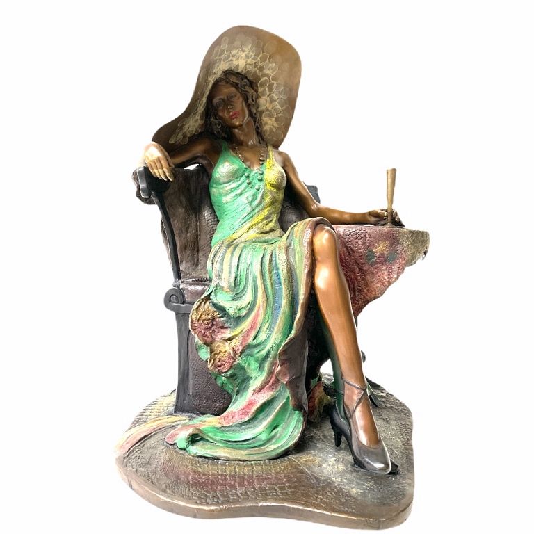 Appraisal: Isaac Maimon bronze sculpture Corina Isaac Maimon bronze sculpture Corina