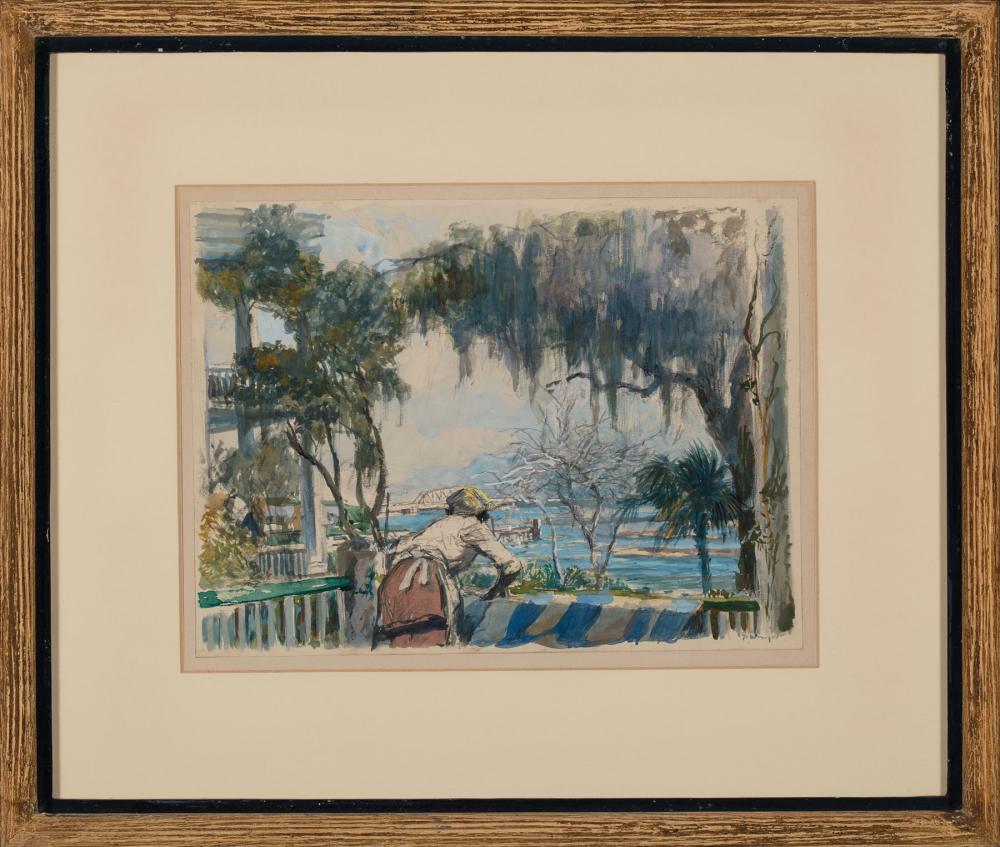 Appraisal: George Hand Wright American Connecticut - Bayou Country watercolor on