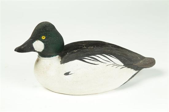 Appraisal: DUCK CARVING American late th century wood Competition carving of