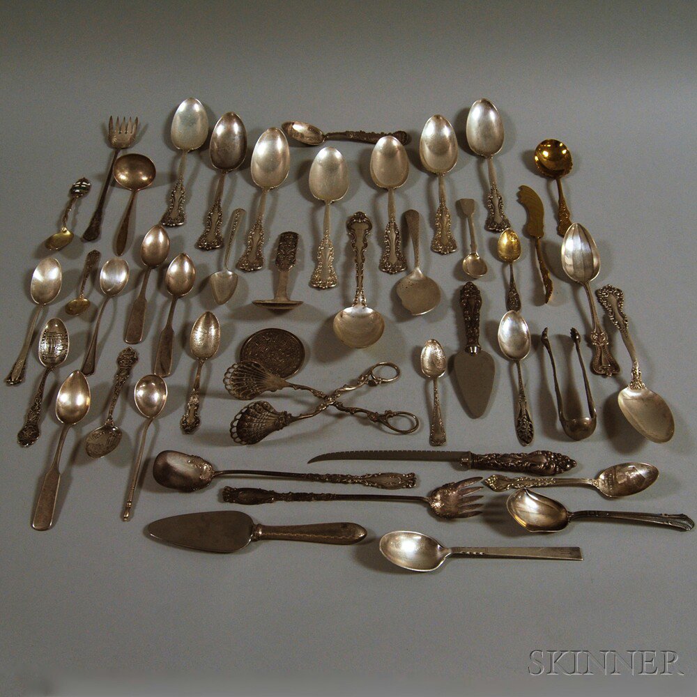 Appraisal: Group of Assorted Sterling Silver Flatware Items including eight International