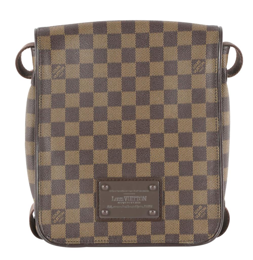 Appraisal: LOUIS VUITTON DAMIER EBENE MESSENGER BAGwith signed plaque to front