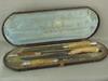 Appraisal: STERLING SILVER - Four piece carving set sold by Theodore