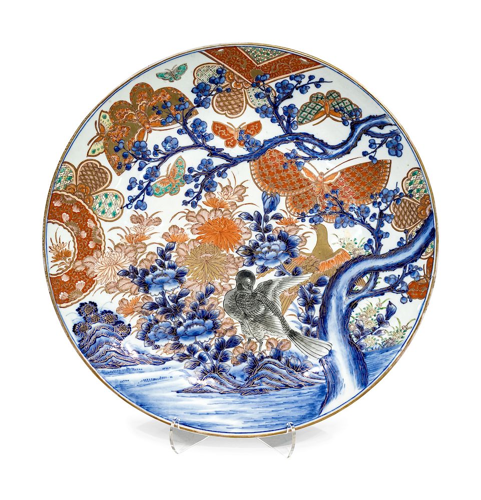 Appraisal: A Large Japanese Imari Porcelain Charger A Large Japanese Imari