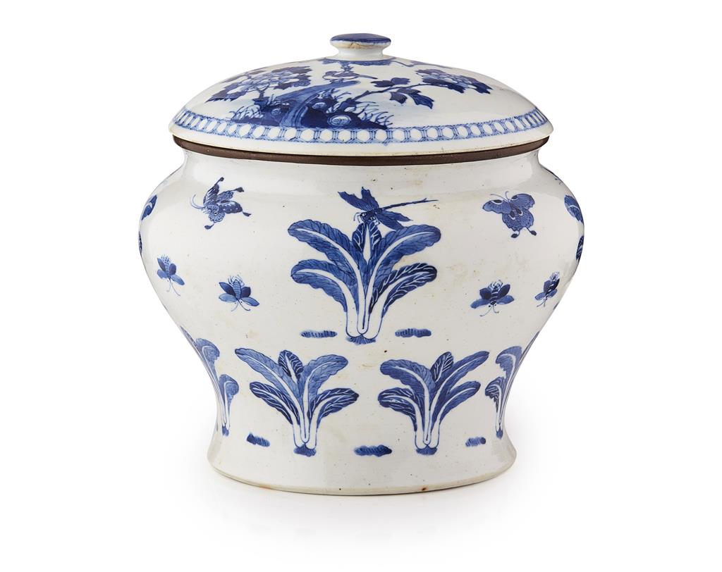 Appraisal: BLUE AND WHITE BROAD BALUSTER JAR QING DYNASTY TH CENTURY