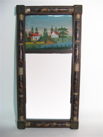 Appraisal: Eglomise mirror th century H in W in Depicting a