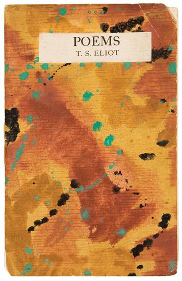 Appraisal: ELIOT T S Poems Richmond Hogarth Press vo Hand printed