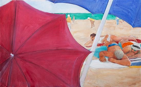 Appraisal: June Felter American b Beach Scene June Felter American b