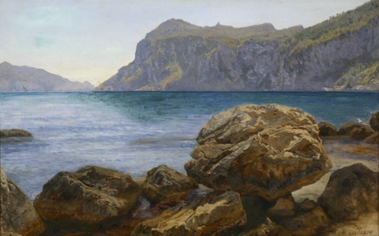 Appraisal: Janus Andreas Barthotin La Cour Danish - Cliffs of Capri