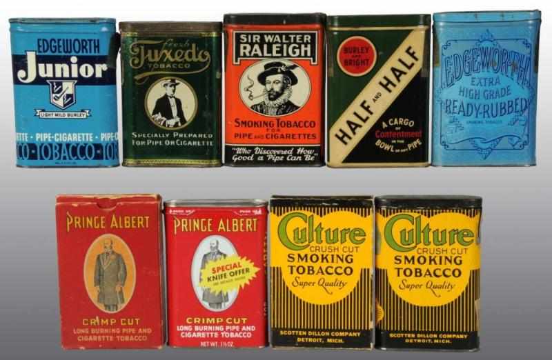 Appraisal: Lot of Tobacco Tins Boxes Description Includes Culture Half Half