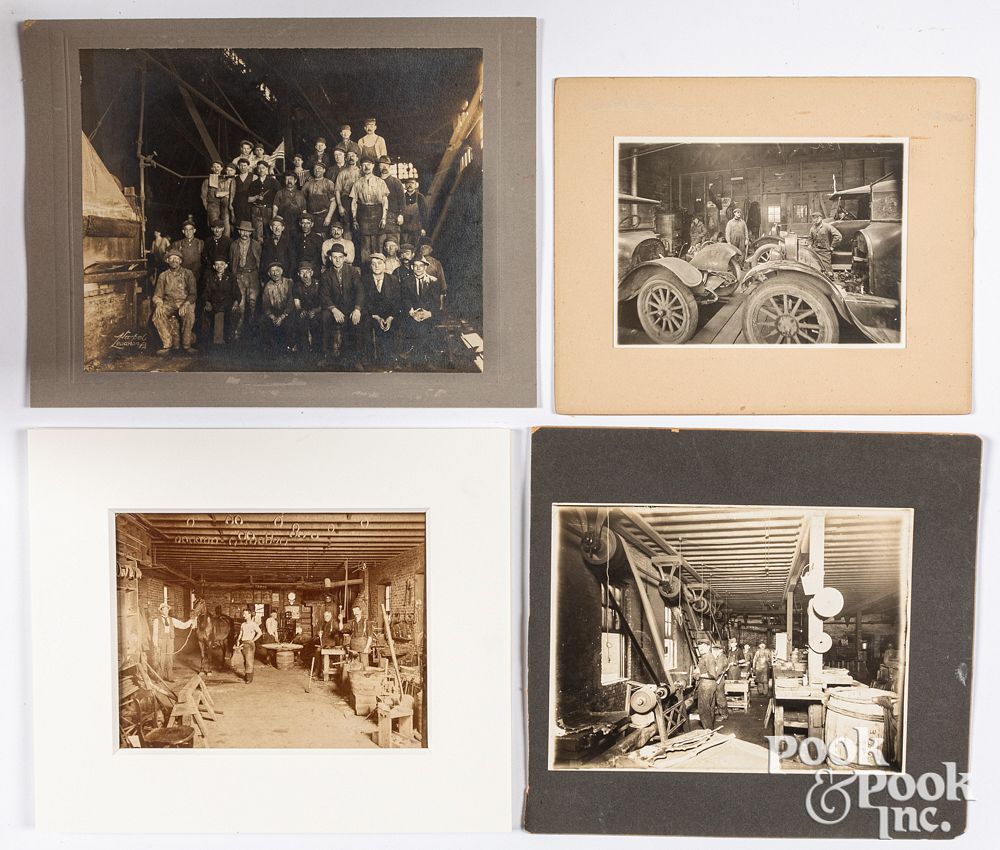 Appraisal: Four factory or workshop photographs Four factory or workshop photographs