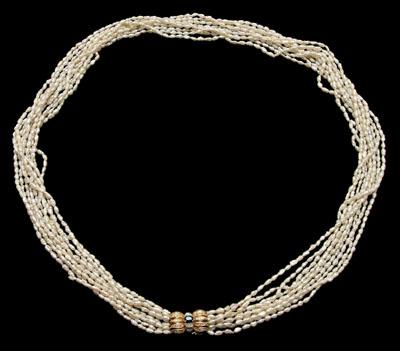 Appraisal: Fresh water pearl necklace unknotted strands with approximately pearls kt