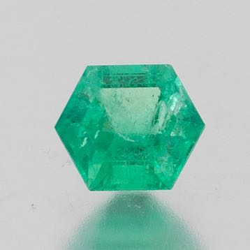 Appraisal: Unmounted Carat Hexagon Cut Emerald mm x mm Bright medium