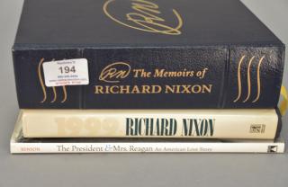 Appraisal: Three piece lot to include The Memoirs of Richard Nixon