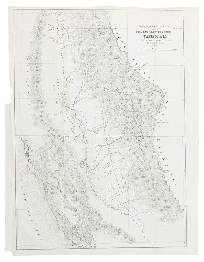 Appraisal: ORD EDWARD O C Topographical Sketch of the Gold Quicksilver