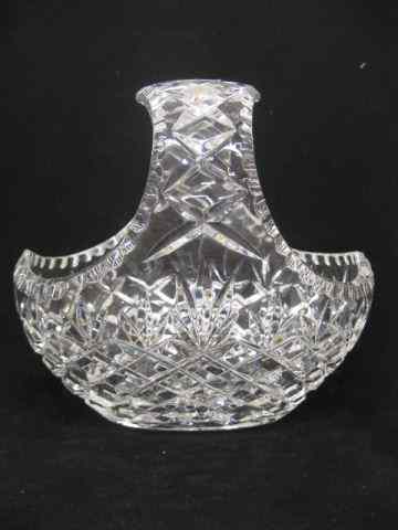 Appraisal: Cut Crystal Basket '' attributed to Waterford excellent