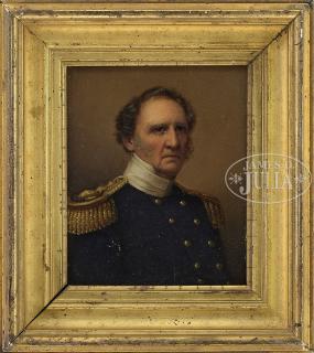 Appraisal: MINIATURE PAINTING OF GENERAL WINFIELD SCOTT ALONG WITH A MATCHING