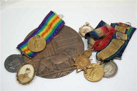 Appraisal: A collection of WWI medals to include a KIA group